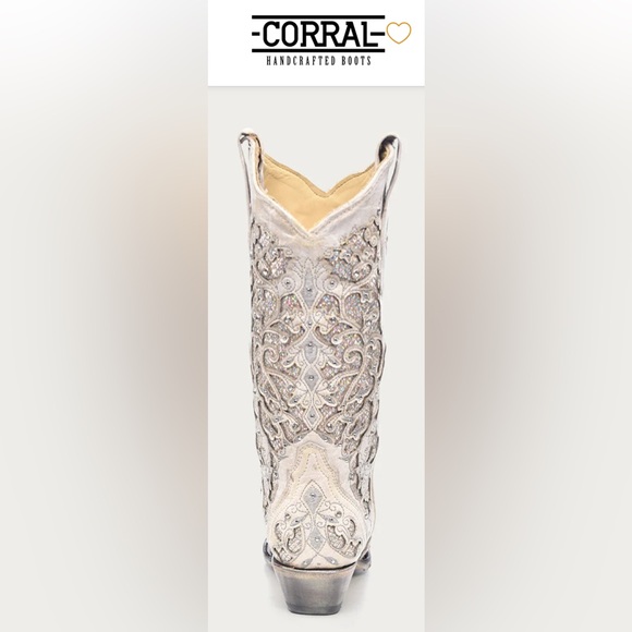 Corral White Sparkle Cowboy Boots - Picture 4 of 7